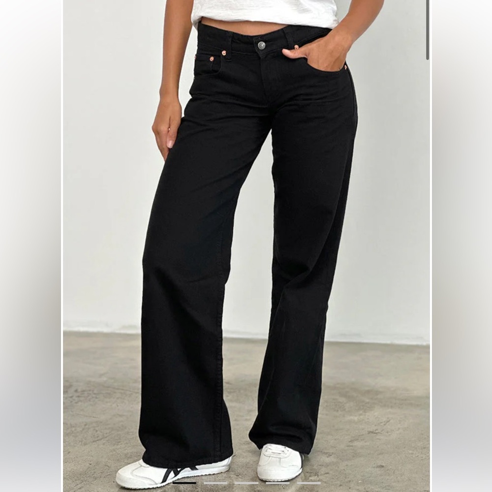 Motel rocks Low Rise Parallel Jeans In Rinse Black - Picture 5 of 5